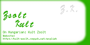 zsolt kult business card